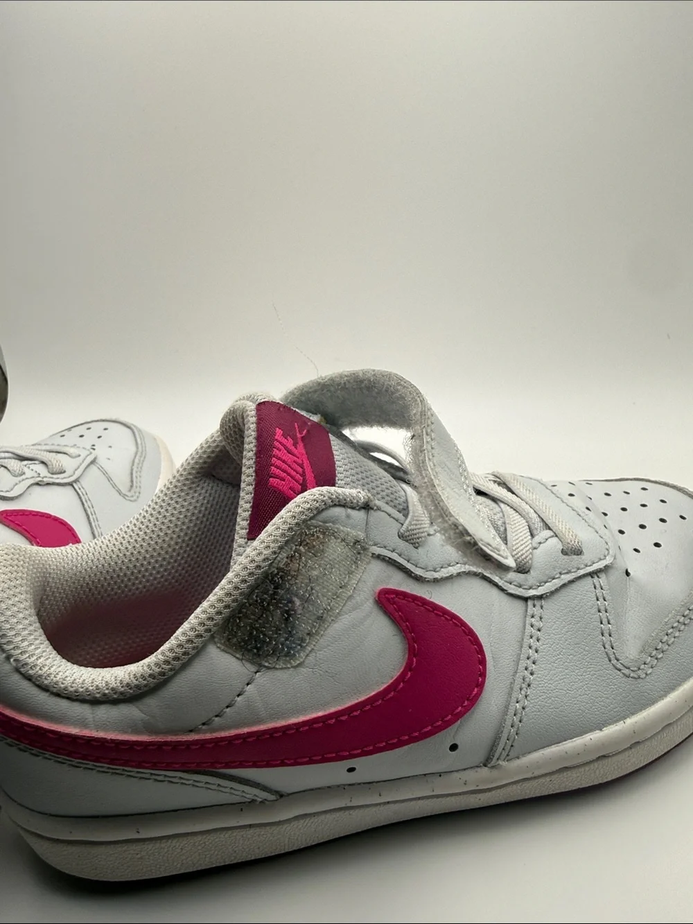 Nike Court Borough Low Recraft Kids Sneakers Gray Pink Athletic Shoes